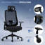 Chaise de bureau ergonomique avec appui-tête réglable, soutien lombaire et accoudoirs 4D-526819847-527127835