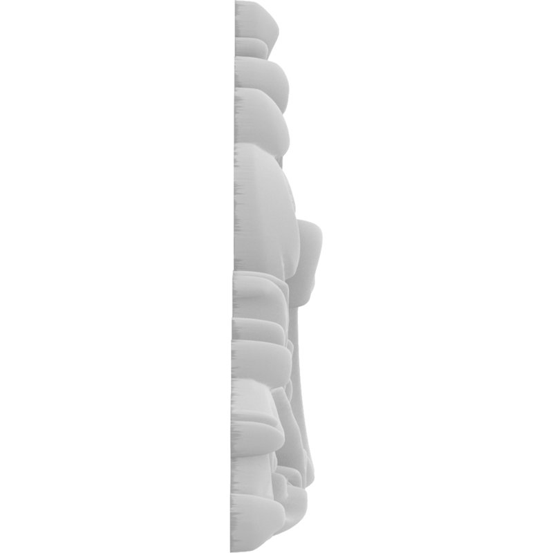 Rosette Edgerton, H 1,5 po x l 2 po x P 0,25 po