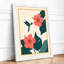Coral Blooms with Hummingbird Botanical - Framed Print-1011831303-1011831320