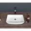 Lavabo vasque de salle de bain rectangulaire en céramique 24 po x 15 po - moderne, teinté, monté sur comptoir pour la maison et les salles de bain en blanc