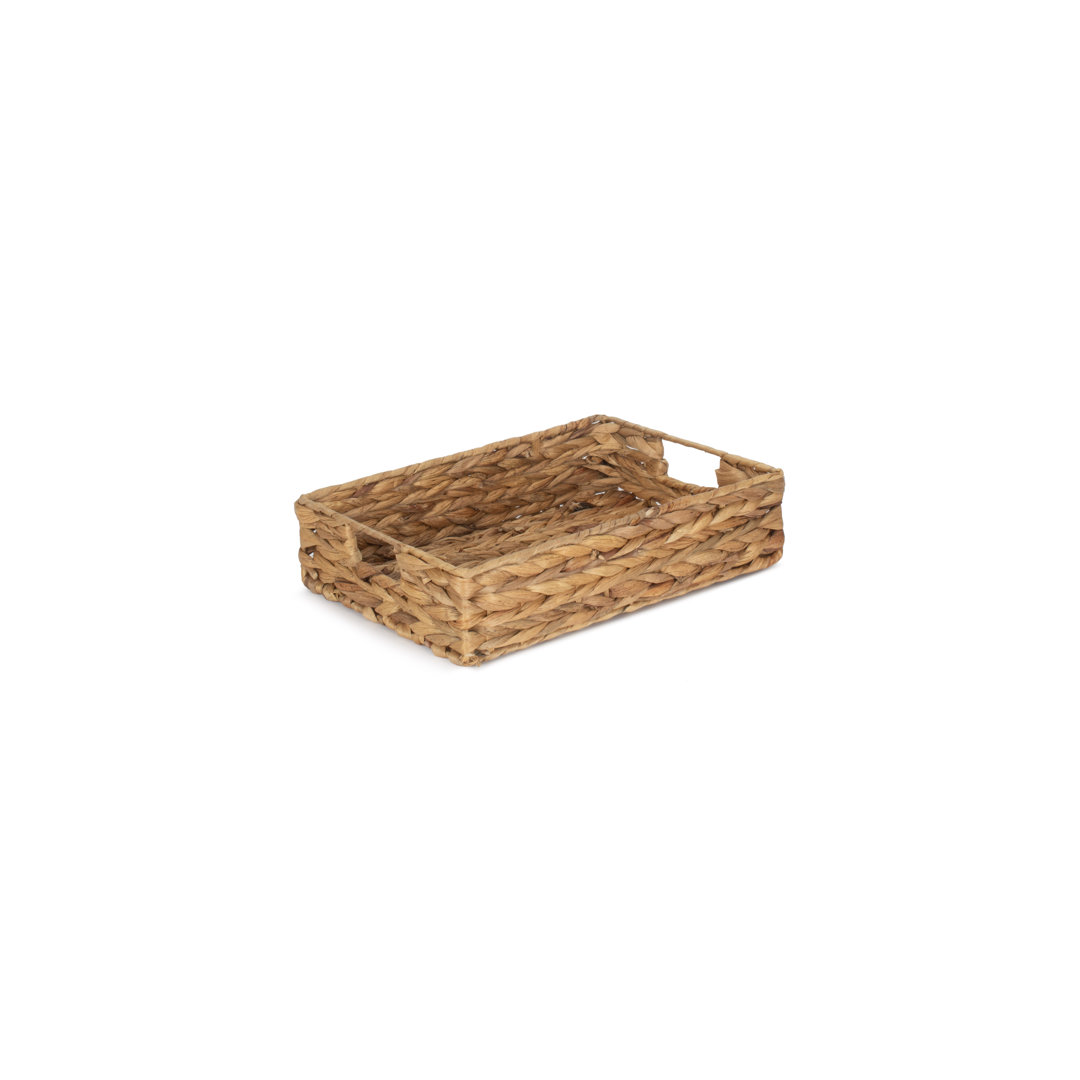 Water Hyacinth Shallow Rectangular Storage Basket