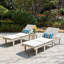 Sadir 200cm Long Acacia Sun Lounger-22972963