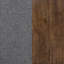 Lit convertible 3 places gris et noyer, convient aux espaces de rassemblement changeant à des fins multiples