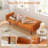 Hamman Twin 70.5" Wide Faux Leather Tufted Back Convertible Sofa-832264438