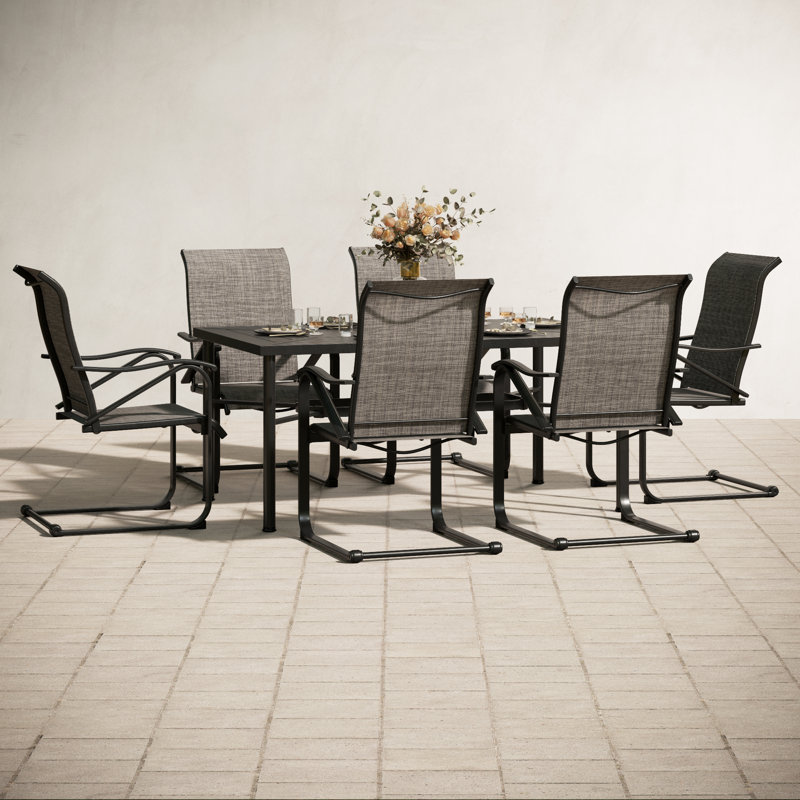 Argyri 6 - Person Patio Dining Set with Rectangular Table