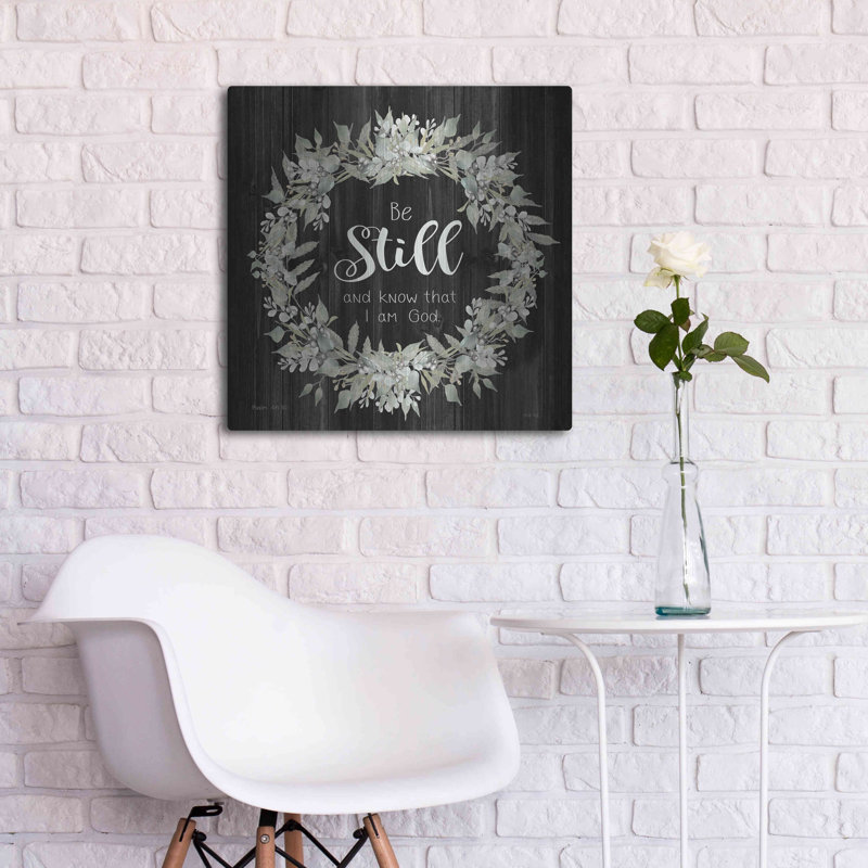 «Be Still and Know Wreath» par Cindy Jacobs, art mural en métal, H 24 po x l 24 po