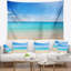 Tapisserie de plage tropicale bleu vif en shore de mer avec accessoires suspendus inclus-28500740