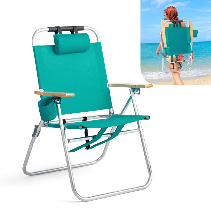 Green Aluminum Beach Chair, Green