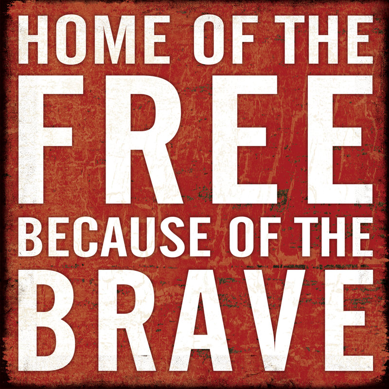 Home Of Free - Wrapped Canvas Print, 30cm H x 30cm W x 3.8cm D