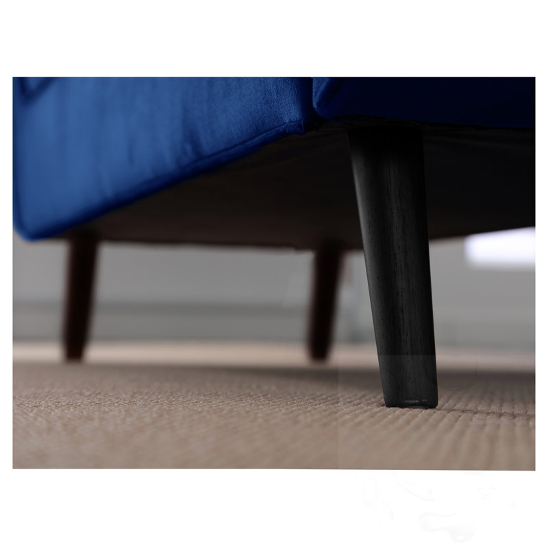 Tufted Long Bench With Storage, Navy