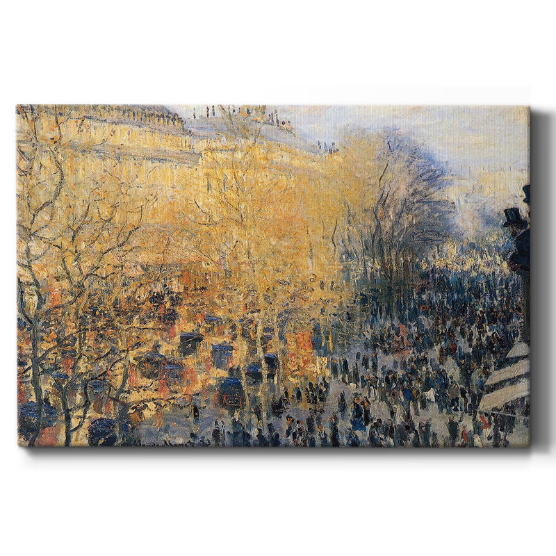 Boulevard des Capucines, 1883 02-Gallery Wrapped Canvas, 12" H x 18" W