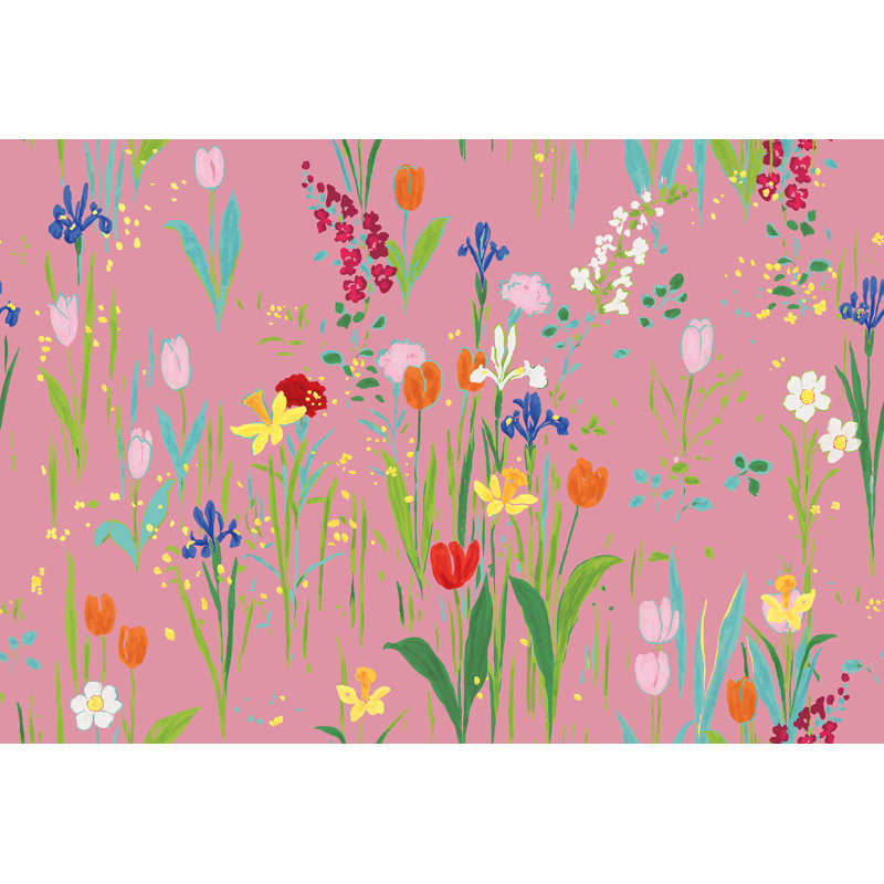 Paule Marrot Floral Wallpaper Double Roll, Pink