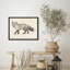 Minimal Fox Sketch Framed Wall Art Prints - Black and white fox, for office-125211894-125211899