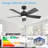 5 Blade Smart Ceiling Fan With Light, Remote Control, Reversible Dc Motor, Dual Finish Blades-1496685617