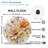 Floral Wall Clock with 2D Flower Design Home Decor Art - 12'' Modern Glass Wall Clock