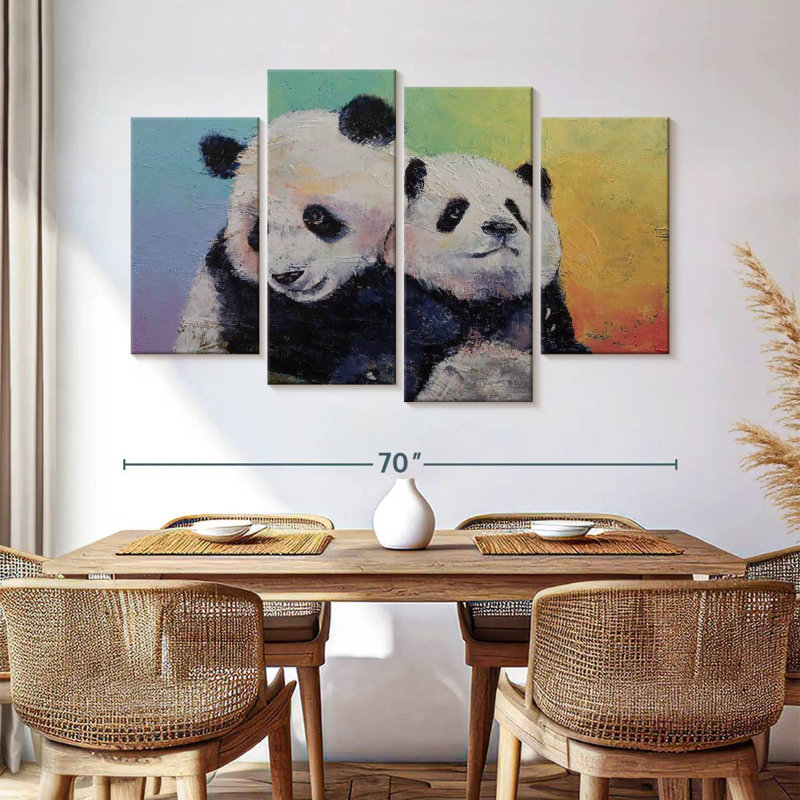 Brampt Panda Hugs, 42" H x 68" W