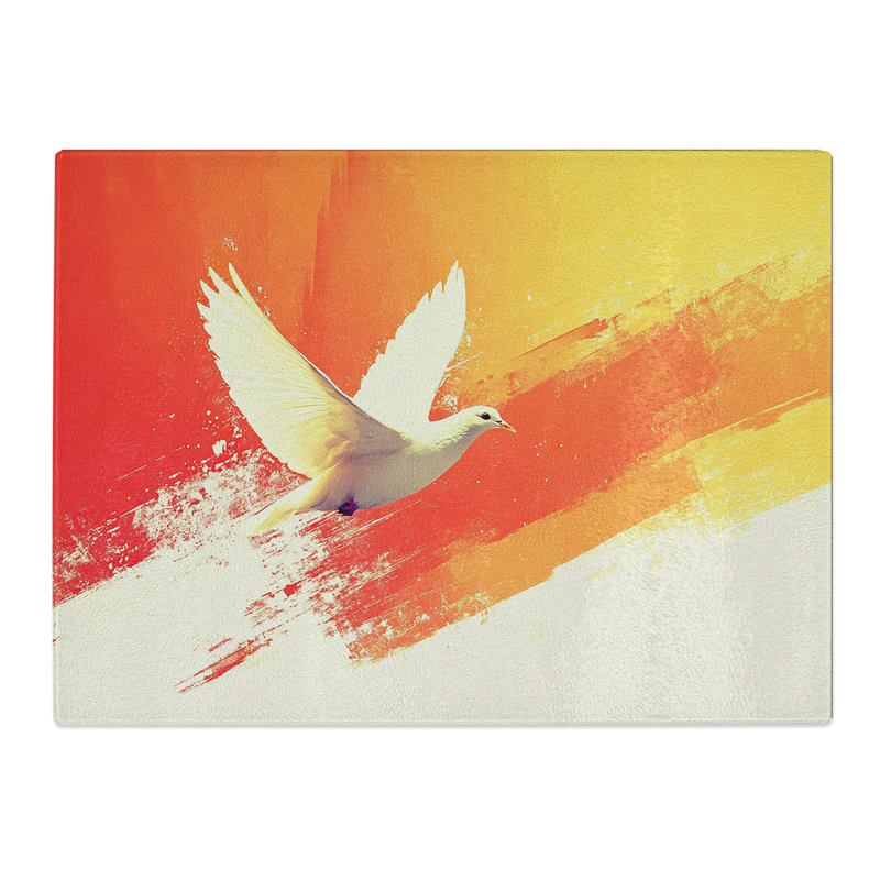 Dove Bird Vol.3  Glass Chopping Board