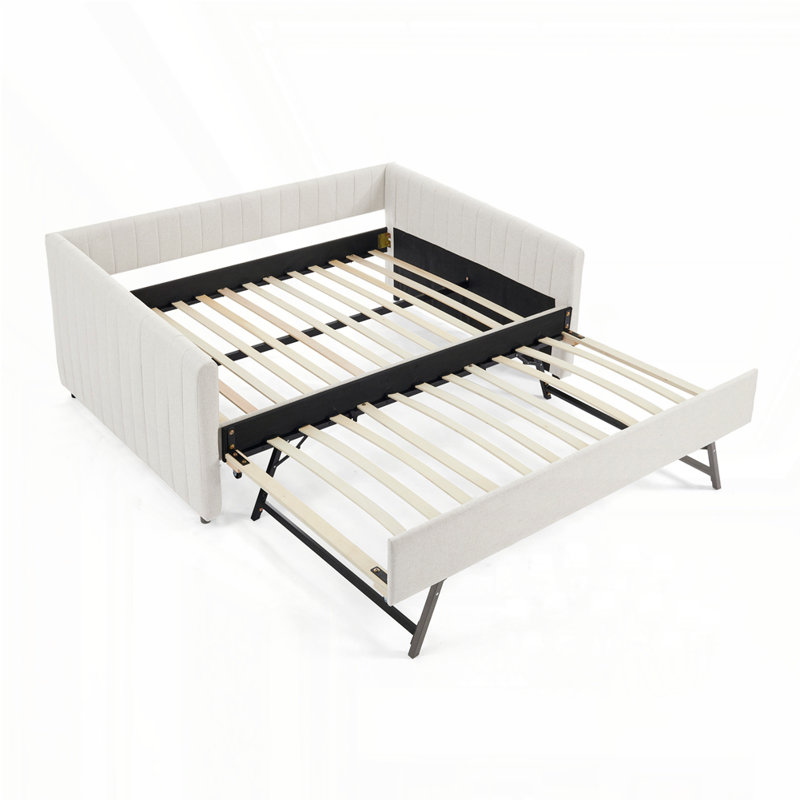 Upholstered Daybed With Trundle, Full