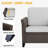 74.8? Wide Patio Outdoor All-Weather Wicker 3-Seat Sofa With Olefin Cushions-2140252586