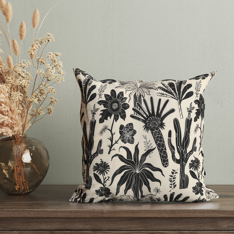 Housse de coussin réversible Floral Maximalist Floral, H 16 po x l 16 po