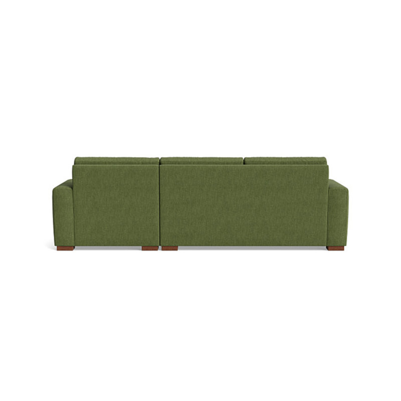 Couch Potato Chaise Sectional, Performance Weave - Basil, Right Hand Facing