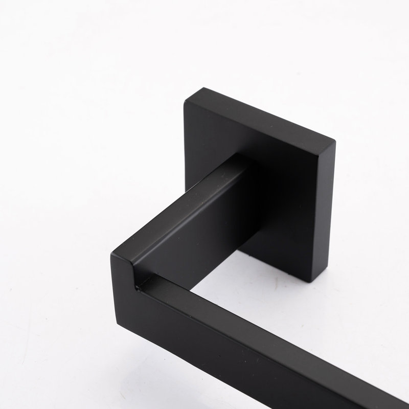 4 304 Stainless Steel Bathroom Gear Collection - Matte Black, Rust-, Scratch-, Modern Look, Simple Installation For Different Rooms Black Hardware 4 Pieces, Steel, Design, Effortless Multiple Areas