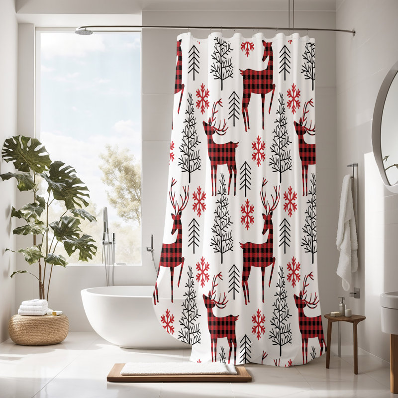 Harsho Shower Curtain, 72" H x 70" W