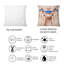 «Woman with Blue Lips Touching Her Lips» - Coussin décoratif imprimé Glam-362371364