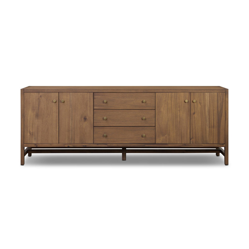 Sullivan Media Console-Saddle Tan, Brown