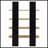 Black And Walnut 4-Shelf Bookcase