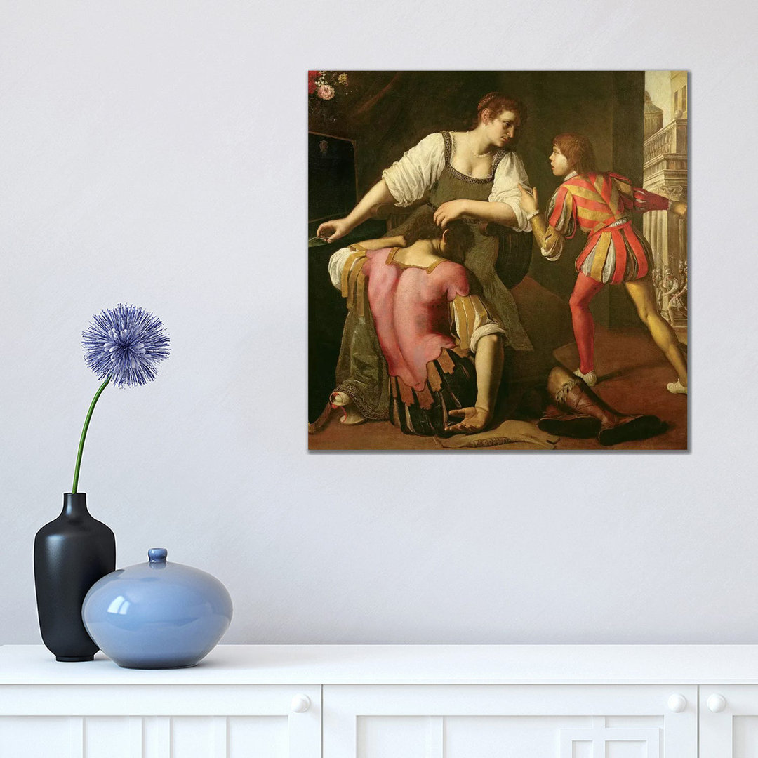Samson And Delilah by Artemisia Gentileschi - Wrapped Canvas Painting