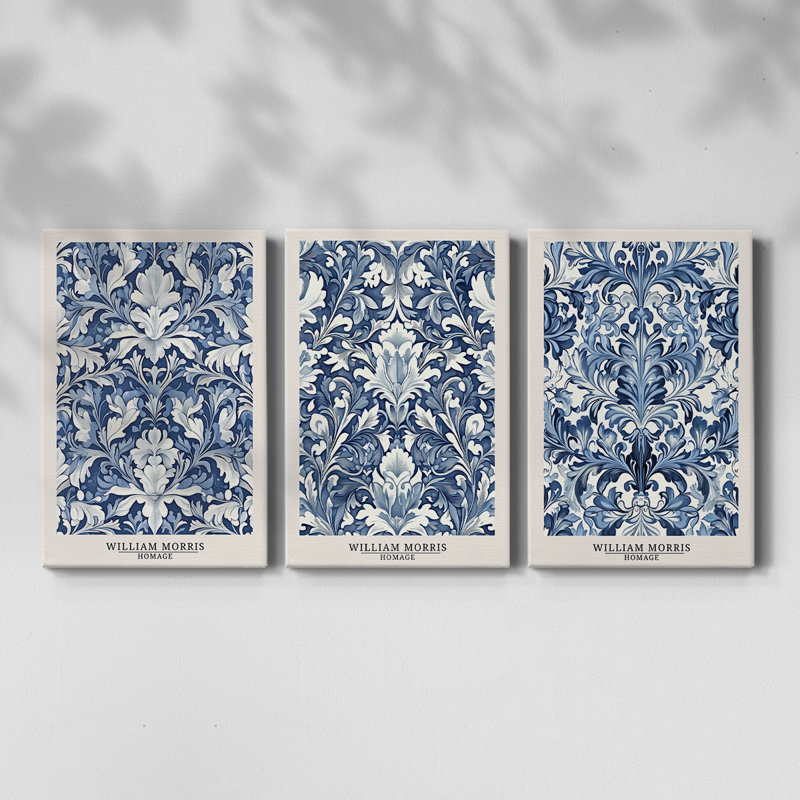 Ensemble de 3 toiles tendues sur mesure de la série DCLX de Wm Morris - 3 pièces, H 27 po x l 54 po