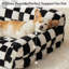 Lit pour chien et canapé pour chat, lit pour animal de compagnie de taille moyenne, canapé pour chien mignon, canapé pour chat et canapé pour animal de compagnie avec fond antidérapant, lit pour chien à carreaux avec housse lavable-1483502526