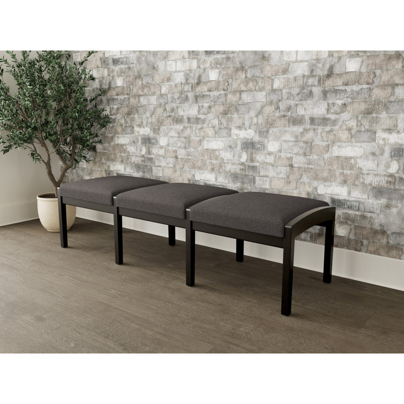 Banc en bois 3 places Lenox, Noir, noir, noir, noir, Archetype Smoke