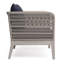 Chaise de conversation d'extérieur - Gris ardoise Santiago
