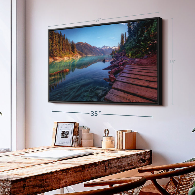 Impression sur toile Mountain Lake, H 25 po x l 37 po