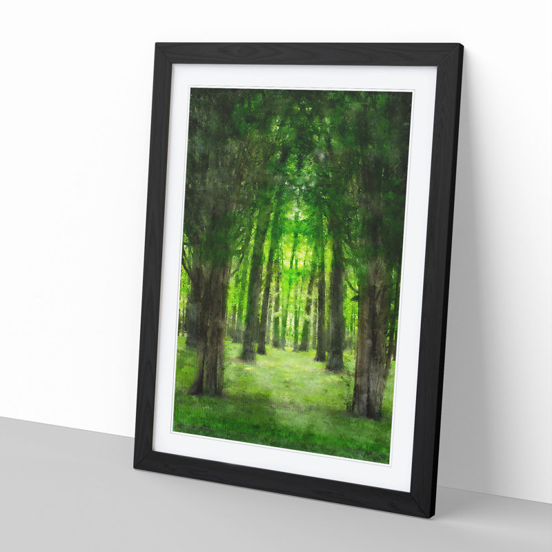 Green Forest Vol.2 - Framed Print, Black Framed, 36cm H x 27cm W x 2cm D