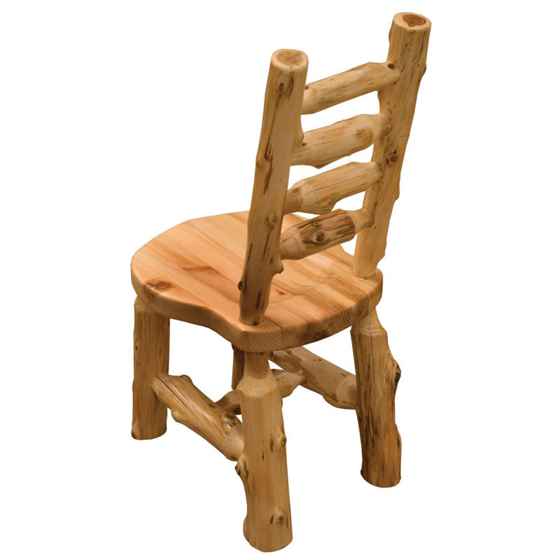 Fireside Lodge Cedar Bistro Ladder-back Log Side Chair - Natural