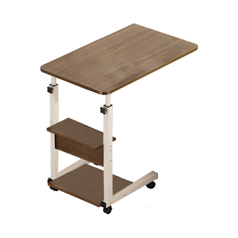 Adjustable Solid Wood Computer Desk, Black