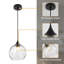 Luminaire suspendu sphérique 3 lumières à hauteur réglable en verre pour îlot de cuisine-1138713169-1138713168-1138713172