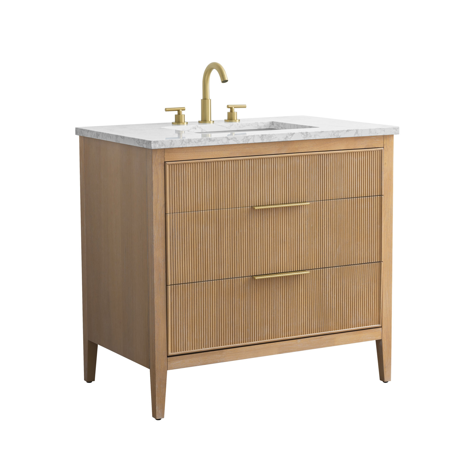 Bilroy 36" Oak Single Bathroom Vanity, Classic Oak