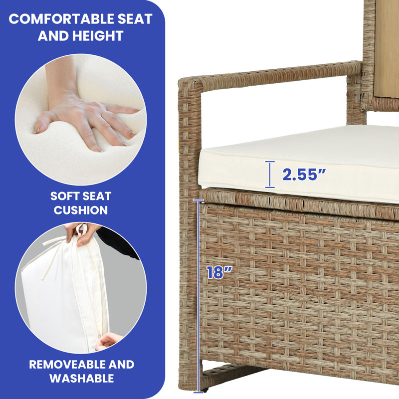 Banc d'extérieur Fela, Kaki