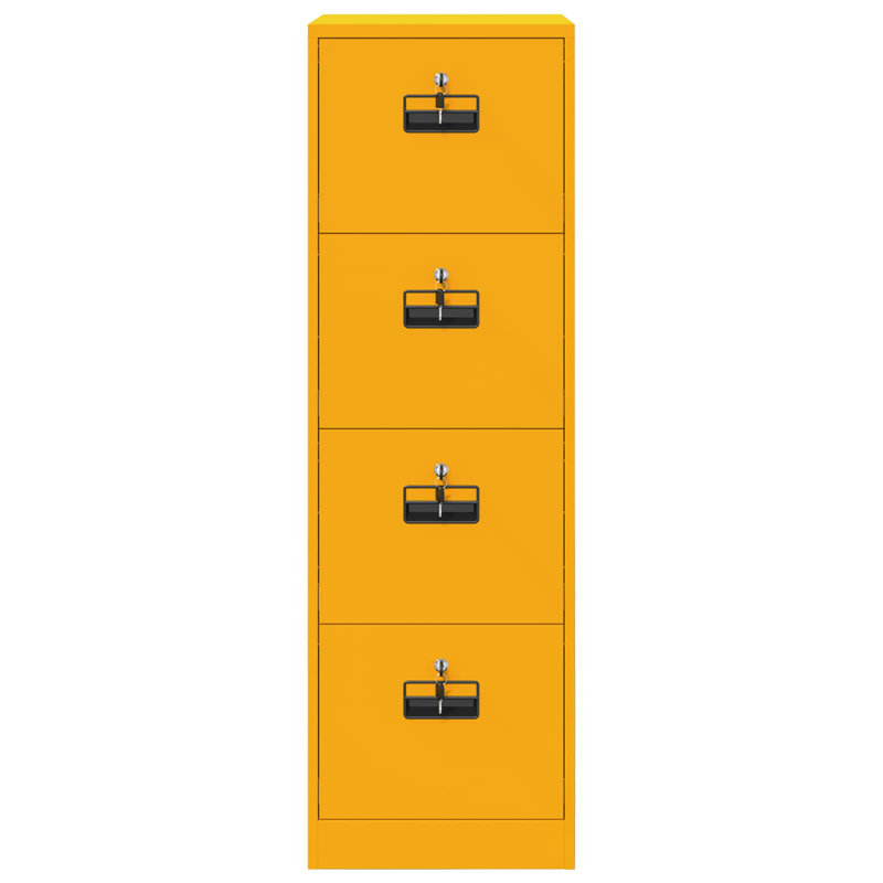 Storage Cabinet, Mustard Yellow