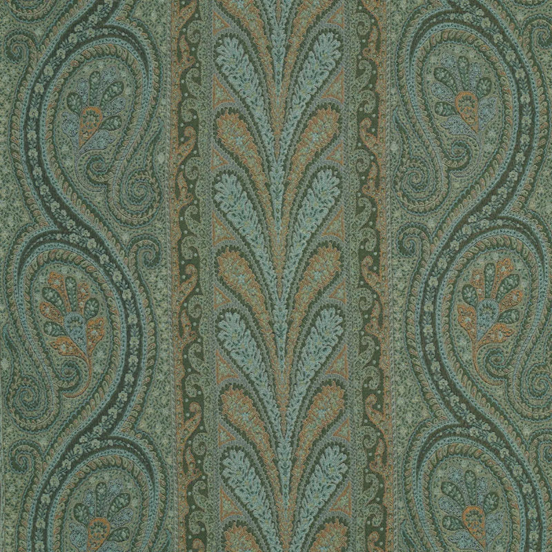 Chatelaine Paisley Fabric, Green