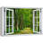Fenêtre de paysage «Window View Neon Green Spring Spring Forest Trail Trail Nature Scenic Landscape» sur toile-98448514