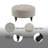Pattern Fabric Ottoman W/Casters