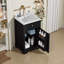 Armoire de meuble-lavabo à simple cuve 20 "avec support de rangement en céramique et tablette réglable-1954209220