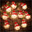 Christmas Snowman String Lights - 20 Leds 10.8Ft Waterproof Light Up String Lights, Short Plush Lights For Christmas Decorations (Battery Operated)