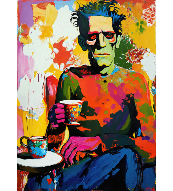 Frankenstein  Giclee on Gallery Wrapped Canvas, 18" H x 15" W