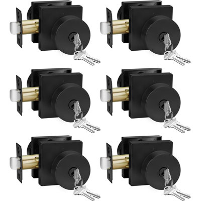 Zinc-Alloy Heavy Duty Entry Door Knobs for Front Door(Set of 6)